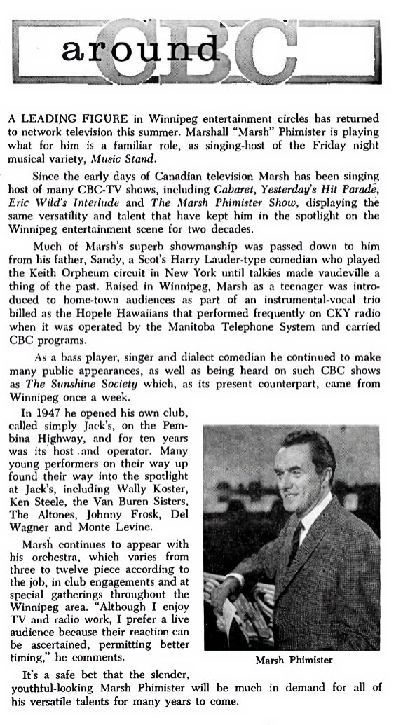 Article
                              from the CBC Times August 1963