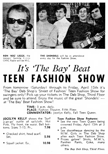 The Shondels at
                              Teen Fashion Show