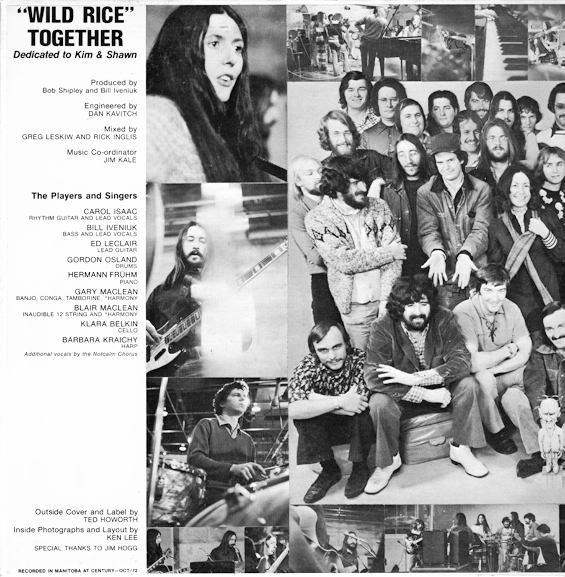 Wild Rice Together Album - Back Cover