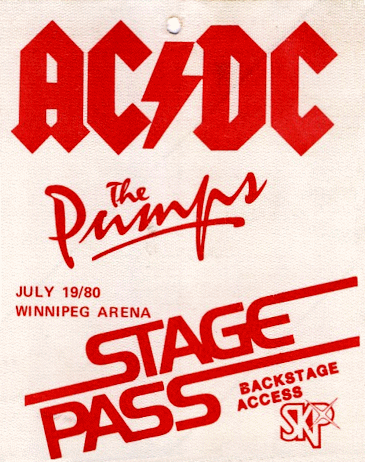ACDC with The
                              Pumps July 19, 1980
