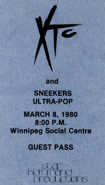 XTC in
                              Winnipeg March 8, 1980